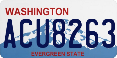 WA license plate ACU8263