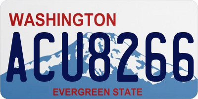 WA license plate ACU8266
