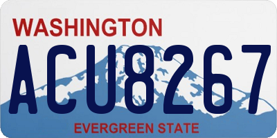 WA license plate ACU8267