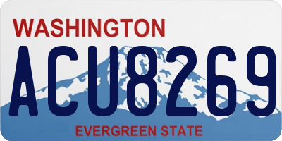 WA license plate ACU8269