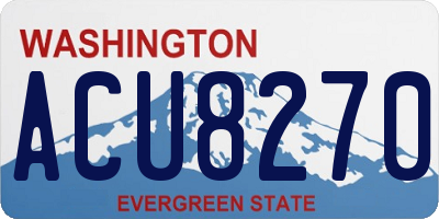 WA license plate ACU8270