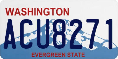 WA license plate ACU8271
