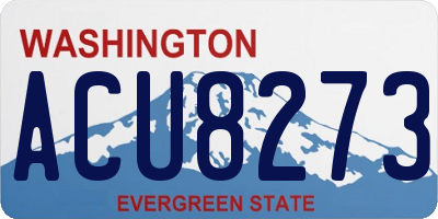 WA license plate ACU8273
