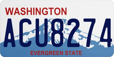 WA license plate ACU8274
