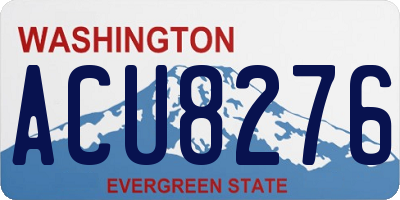 WA license plate ACU8276