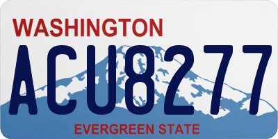 WA license plate ACU8277