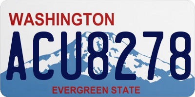 WA license plate ACU8278