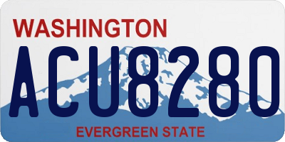 WA license plate ACU8280