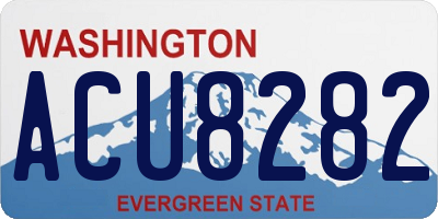 WA license plate ACU8282