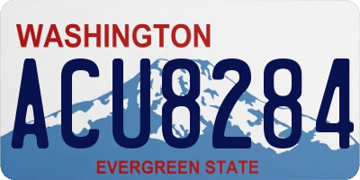 WA license plate ACU8284