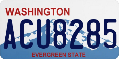 WA license plate ACU8285
