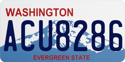 WA license plate ACU8286