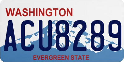 WA license plate ACU8289
