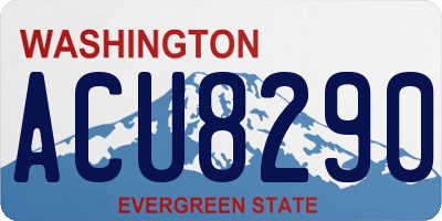 WA license plate ACU8290