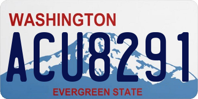 WA license plate ACU8291