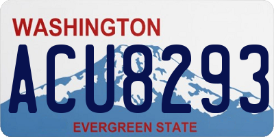 WA license plate ACU8293