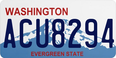 WA license plate ACU8294