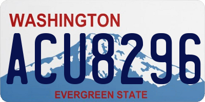 WA license plate ACU8296