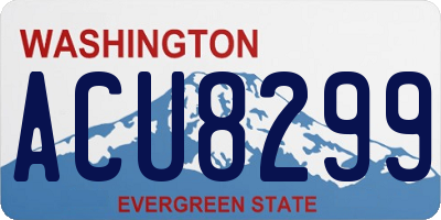 WA license plate ACU8299