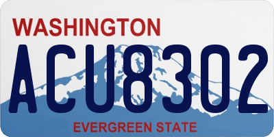 WA license plate ACU8302