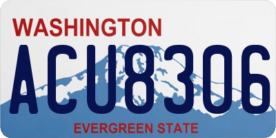 WA license plate ACU8306