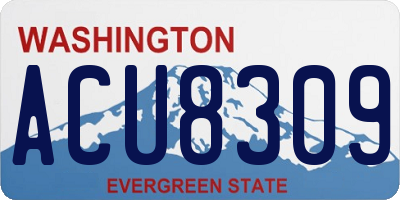 WA license plate ACU8309