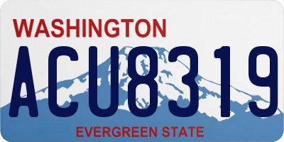 WA license plate ACU8319