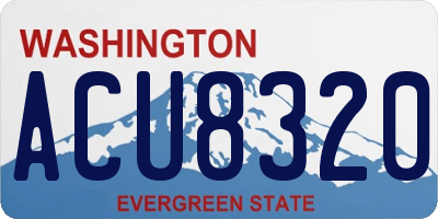 WA license plate ACU8320