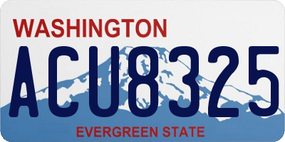 WA license plate ACU8325