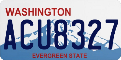 WA license plate ACU8327