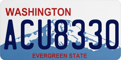 WA license plate ACU8330