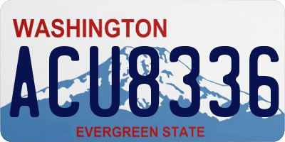 WA license plate ACU8336