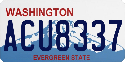 WA license plate ACU8337