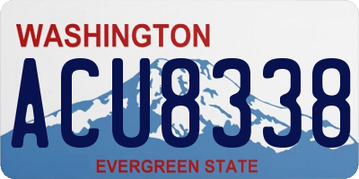WA license plate ACU8338
