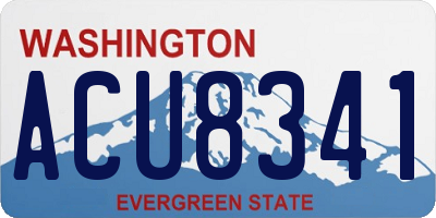 WA license plate ACU8341
