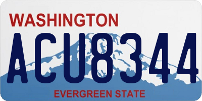 WA license plate ACU8344