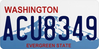 WA license plate ACU8349