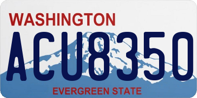WA license plate ACU8350