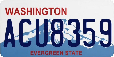 WA license plate ACU8359