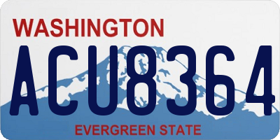 WA license plate ACU8364