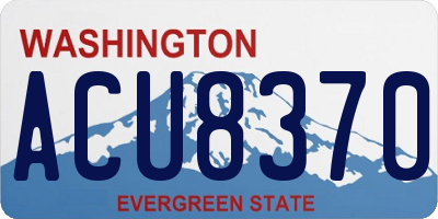 WA license plate ACU8370