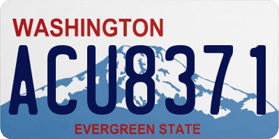 WA license plate ACU8371