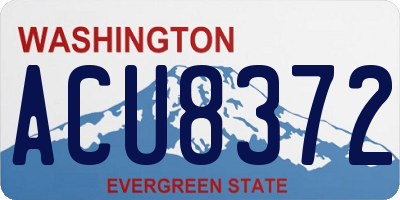 WA license plate ACU8372