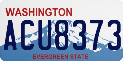 WA license plate ACU8373