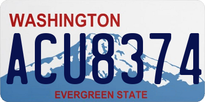 WA license plate ACU8374