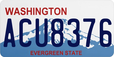WA license plate ACU8376