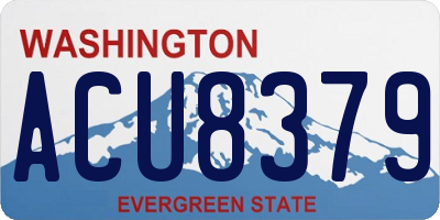 WA license plate ACU8379