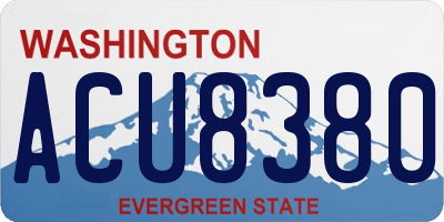WA license plate ACU8380