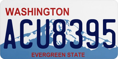 WA license plate ACU8395