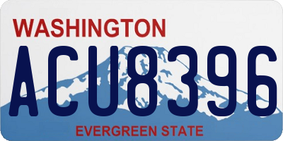 WA license plate ACU8396